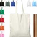 NPBAG 5  Pack 15'' X 16'' Natural Cotton Tote Bags, Lightweight Blank Bulk Cloth bags with 1pc of PTFE Teflon Sheet (5-Pack) (Medium)
