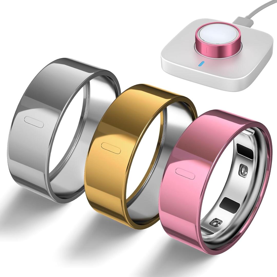 3 Pack Ring Cover Compatible with Oura Ring Gen 4/Oura Ring Gen 3 Horizon/Heritage, Upgraded Anti-Scratch TPU Ring Protector for Men Women, NOT for Oura Ring 4 Ceramic (Size 11) (Gold+Silver+RosePink)