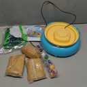 TingingYuli Pottery Wheel for Kids,Complete Pottery Kit and Tools for Beginners,Arts and Crafts Toys for Kids Ages 8-12,Art Supplies Birthday Gifts for Boy Girl Age 6 7 8 9 10 11 12 (Yellow/Cyan)