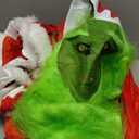 Christmas Costume Adults Men Santa Claus Suit 7PCS Deluxe Professional Furry Xmas for Adult Set, M