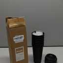 KMAKII 12 oz Reusable Coffee Cups with Lids 8 Pk, To Go Travel Cups, Hot or Cold Drinks, Dishwasher and Microwave Safe, Black