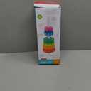 Baby Spinning Stacking Toys for Toddlers 1-3, Rainbow Ring Stacker Montessori Toys for Babies 6-12 Months, 1 2 3 One Year Old Girl Boy Christmas Birthday Gifts, Autism Sensory Learning Toy