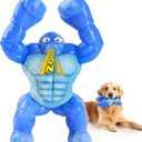 Dog Toys for Aggressive Chewers, Indestructible Chew Toys for Medium Large Breeds(20-80lb), Durable Squeaky Tough Dog Toy to Keep Them Busy (Bacon Flavor, Blue)