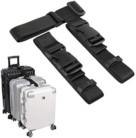 Vigorport Luggage Connector, Straps for Suitcase, Add A Bag Adjustable Attachment Accessories 1.25" Endless for Connect Your 3 Luggage Together-2 Pack
