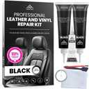 Professional Black Leather Repair Kit for Furniture, Couches, Boots, and Purses, Scratch Repair and Car Leather Restoration, All-Inclusive Vinyl Repair Kit, Quick and Easy to Use
