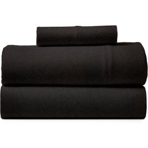 Road Trip America Jersey Sheets Set - Cotton (3 Pieces) All Seasonal Deep Pockets Soft Cozy Knit Stretchy Bed Sheets - Hotel and Residential Quality (Black, Twin)