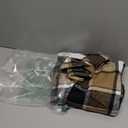 Yeokou Women's Plaid Flannel Shacket Oversized Button Down Long Sleeve Shirt Jacket Casual Spring Fall Outfits S