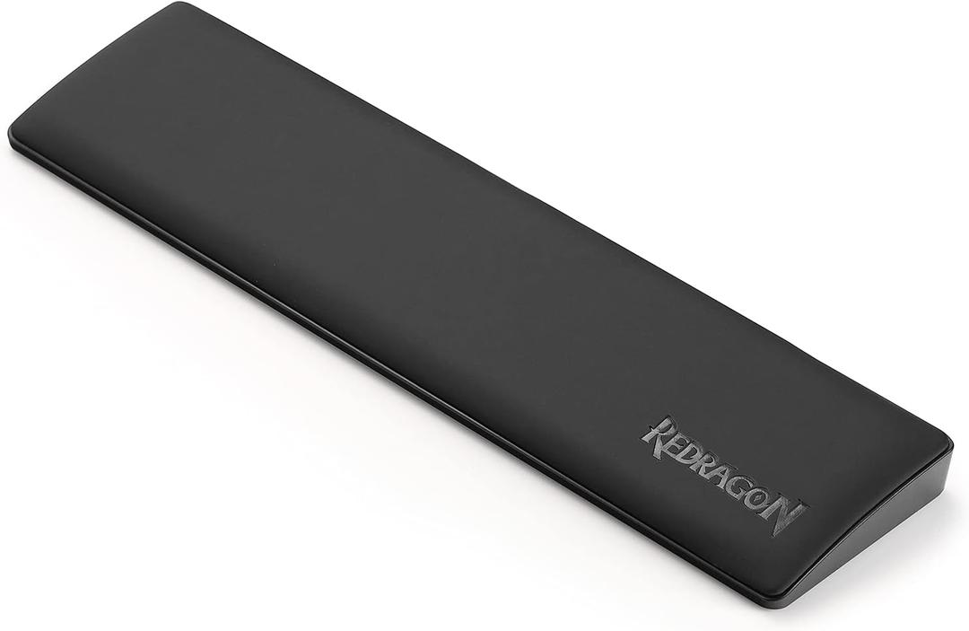 Redragon P035 Meteor S Computer Keyboard Wrist Rest Pad, Ergonomic Soft Memory Foam Wrist Support w/Anti-Slip Rubber Base, 60% 61 Keys Compact Size 11.38 x 2.87 in, 0.78 inch (20mm) Height, Black