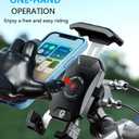 Kewig Motorcycle Phone Mount with Vibration Dampener, Antishake Bike Phone Mount, One-Push Automatically Lock & Quick Release Motorcycle Phone Holder, Adjustable Bike Phone Handlebar Fit for 4-7''