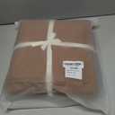 JIYUAN 100% Washed Cotton Duvet Cover Set 3 Pieces Queen, 1 Duvet Cover 90x90 Inches(Comforter Not Included) and 2 Pillowcases,Linen Feel Bedding Set Comfy and Breathable,Burnt Orange