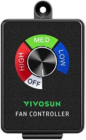 VIVOSUN Variable Speed Controller Cordless Vent Blower Speed Adjuster for Inline Duct Exhaust Fan