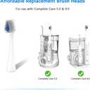 Replacement Toothbrush Heads Compatible with Waterpik Complete Care 5.0/9.0 (CC-01/WP-861), STRB-8WW,(6 Count, White)