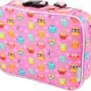 Bentology Lunch Box for Kids- Insulated, Waterproof, Durable Tote Bag Lunchbox fits Bento Boxes, Containers, Jars, Bottles- Keeps Food Hotter or Colder Longer- Back To School Reusable Sleeve For Girls (Owl)