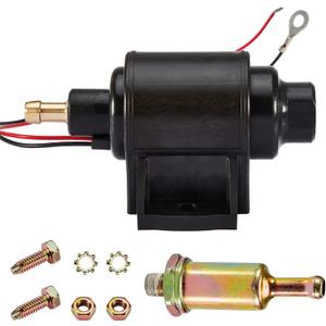 CarBole 4-7 PSI Electric Fuel Pump, Low Pressure 12V Inline Universal Diesel Gasoline Pump Compatible for Carburetors Trucks Boats Generator Engine Cars