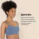 Amazon Essentials Women's Active FormFlex Buttery Soft Light Support Sweetheart Neck Yoga Sports Bra (Large)