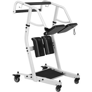 VEVOR Sit to Stand Patient Lift, 400LBS Capacity Stand Assist Lift Aid for Home Care Use, Standing Transfer Chair with Locking Swivel Casters, Adjustable Knee Pads & Seat Pad for Elderly Disabled
