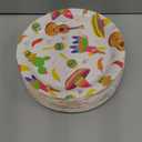 BLUE PANDA 80-Pack Mexican Fiesta Design Paper Plates for Cinco de Mayo Party Decorations (9 in)