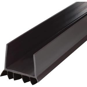 M-D Building Products Vinyl Cinch U-Shape Door Bottom Seal, Slide-On Weatherstripping Draft Stopper, Easy to Install, Fits 36 x 1-3/4 Doors, Fills 3/8- 3/4 Gaps, 43337, Brown