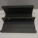 2 x Muzilife 12" Small Floating Wall Ledge Shelves with Lip - Set of 2 Wood Floating Shelves - Black Wall Mounted Picture Ledge for Office, Bathroom, Bedroom, Living Room, Kitchen