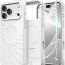 for iPhone 17 Pro Case, Compatible with MagSafe, Screen Protector +[Integrated Silicone Camera Control Button], Shockproof Protective Magnetic Case for iPhone 17 Pro 6.3", White