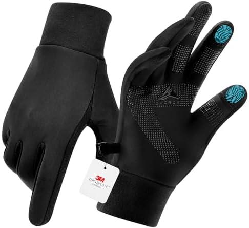 GXCROR Winter Gloves with Windproof & 3M Thermal Insulation, Touchscreen & Anti-Slip, Ideal for Running, Cycling, Hiking, Driving, and Outdoor Activities