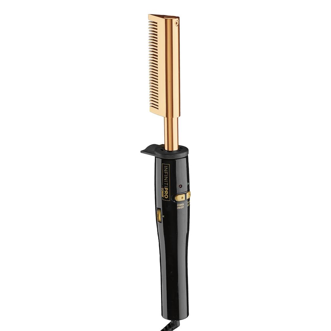 INFINITIPRO by CONAIR Ultra-High Heat Gold-Plated Straightening Comb 1 Count (Pack of 1)