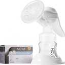 NCVI Manual Breast Pump for Breastfeeding Small Nipple, 20mm Silicone Soft Flange Single Hand Held Pump Breast Milk 5oz, BPA-Free with Two Kinds of Suction Adjusted Suitable for 17/18/19/20mm Nipples (White(upgraded Version))