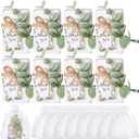 Demissle 60 Sets Mini Soap Baby Shower Wedding Favors Small Scented Bars Bridal Shower Gifts for Guests White Hand Soaps with Mini Faux Eucalyptus Greenery Gift Cards Organza Bags for Birthday Party