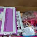 Barbie 3-Story Townhouse Dollhouse with Elevator, Swing Chair, Furniture and Accessories, Fold for Portability and Travel, Standard