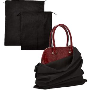 LAKE OF FIRE Dustproof Storage Bags with Drawstring Closure, 2-Piece Set  Multi-Purpose Protective Pouches for Handbags, Purses, Shoes, and Boots (Black)