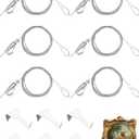 Picture Hanging Kit – Picture Rail Hooks with 6 of Each White Rail Hooks, 72 Inch Invisible Loop Cord, 6 Adjustable Hooks – Stainless Steel Picture Molding Hangers Nylon and Steel Cable