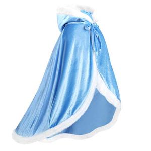 visofayo Girls Dress Up Hodded Cape Toddler Costume for Princess Cloaks, 7-9Y
