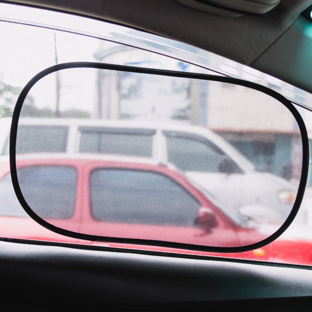 Car Window Shade (4X Transparent Sunshades) - The Only Certified Car Window Sun Shade for Driver Proven to Block 99.95% UVR - Standard