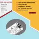 27L1099 27L1099BX Round Dual Run Capacitor 70 7.5 uF MFD 440 Volt VAC Replacement for HVAC AC Units