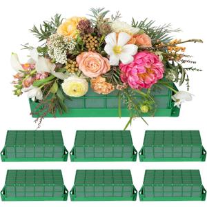 6PCS Floral Foam Cage Flower Foam Dry and Wet Rectangle Foam for Flower Arrangements Holders with Floral Foam for Wedding, Home and Garden Decorations 11.7 X 4.6 X 3.1 Inches 6PCS Floral Foam Cage Flower Foam Dry and Wet Rectangle Foam for Flower Arrangements Holders with Floral Foam for Wedding, Home and Garden Decorations 11.7 X 4.6 X 3.1 Inches