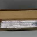 2 Pack White Curtain Rods for Windows 66 to 120, Heavy Duty Adjustable Window Curtain Rod for Living Room, Outdoor Patio, 5/8 inch Diameter Metal Standard Drapery Rod Set with Bracket, Easy Install