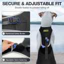 Dog Rear Leg Recovery Sleeve, Breathable Lick Protection Sleeve for Dogs Rear Leg Post Surgery, Reflective Adjustable Alternative to Cone  Size L