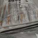 KOZYFLY Modern Abstract Washable Rug Runner 2.6x12 Hallway Rug Runner Non-Slip Soft Kitchen Runner Rugs, Black Navy Blue Grey Striped Carpet for Entryway Bathroom Laundry Room Foyer