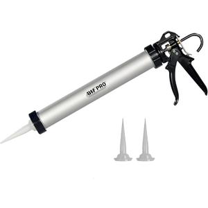 AWF PRO Sausage Caulk Gun - 20 oz Foil Pack / 10 oz Cartridge Convertible, 18:1 Thrust, Aluminum Sausage Caulking Gun, Ideal For Contractors and DIY, Replaceable Tips Included