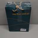 LBRO2M 100% France Linen Duvet Cover Set 3 Pcs Natural Flax Duvet Cover Set 2 Pillowcase 1 Duvet Cover with Zipper (Rust King)