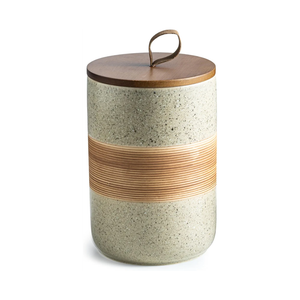 Large Storage Containers with Lids, Ceramic Coffee Container Kitchen Food Storage Jars for Spice Sugar Tea Bag, Stackable Decorative Jars for Counter, 61 fl.oz