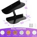 2 Pack H Type Floating Shoe Rack for Wall, Metal Wall Mount Floating Shoe Shelves, Wall Mount Floating Sneaker Display Rack, Levitating Shoe Organizer for Sneaker Collector Advertising Exhibition