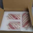 Baquler 3 Pcs Christmas Flameless Pillar Candles LED Candy Cane Peppermint Stripe Red and White Glitter Battery Operated Candles for Xmas Holiday Centerpiece Home Party Decor