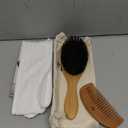 Belula 100% Boar Bristle Hair Brush Set (Medium). Soft Natural Bristles for Thin and Fine Hair. Restore Shine And Texture. Wooden Comb, Travel Bag and Spa Headband Included!