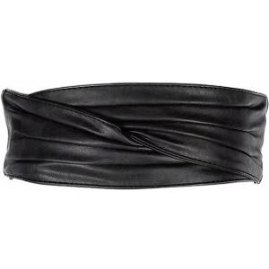 Women Retro Wide Corset Belt Obi Belt Waist Cinch Belts Fit Waist 26"-31" (01 Black)