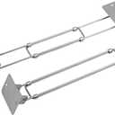 Adjustable Length Stainless Steel RV Shower Corner Storage Bar Bathroom Shelves Organization Rod for Inside Bath Accessories with Adhesive, 2 PCS