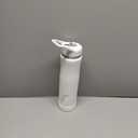 ECOVESSEL Water Bottle White With Purple Cap 11in