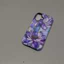 for iPhone 17 Case for Women Girl Men Boy, Compatible with MagSafe, Shockproof Soft Silicone & Hard PC Shell Protective Case for iPhone 17 - Stained Glass-Style Lotus Flowers