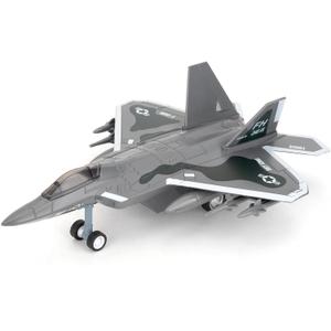 Fighter Airplane F22 Toy Model, Military Die-cast Alloy Pull Back Airplane Toy for Kids Adults, Aircraft Display & Collection, Gift Black