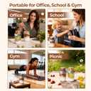 ComSaf Overnight Oats Containers with Lids (16OZ+4OZ, 2PCS) On-The-Go Dual-Laryer Yogurt Parfait Cups with Dry and Wet Separation Mason Jars for Chia Pudding Cereal Nut Fruit Meal Prep Salad